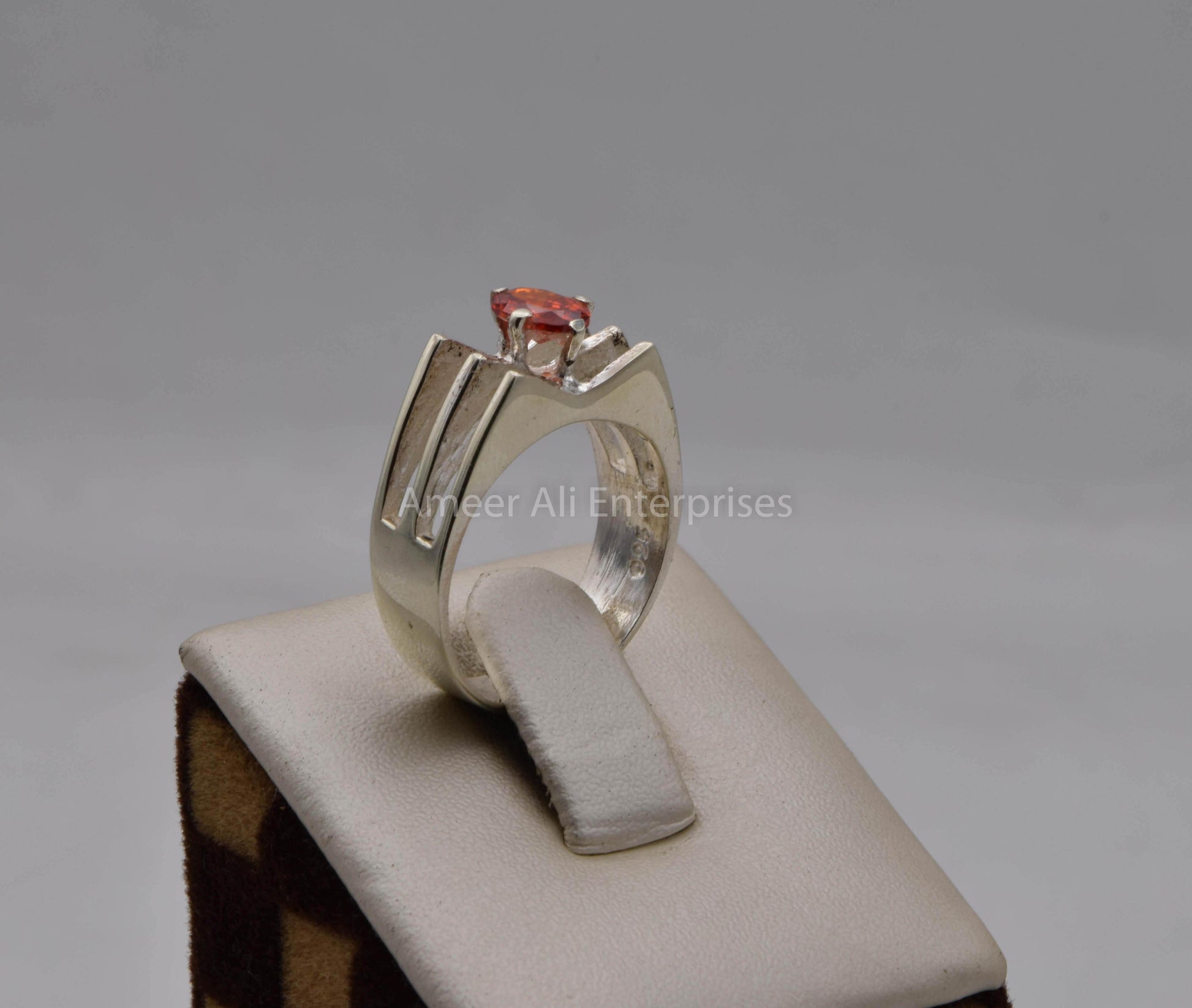 AAE 5701 Chandi Ring 925, Stone: Zircon - AmeerAliEnterprises