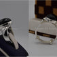 Silver Couple Rings: Pair 20,  Stone: Black Aqeeq (Agate) - AmeerAliEnterprises