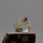AAE 5705 Chandi Ring 925, Stone: Ruby - AmeerAliEnterprises