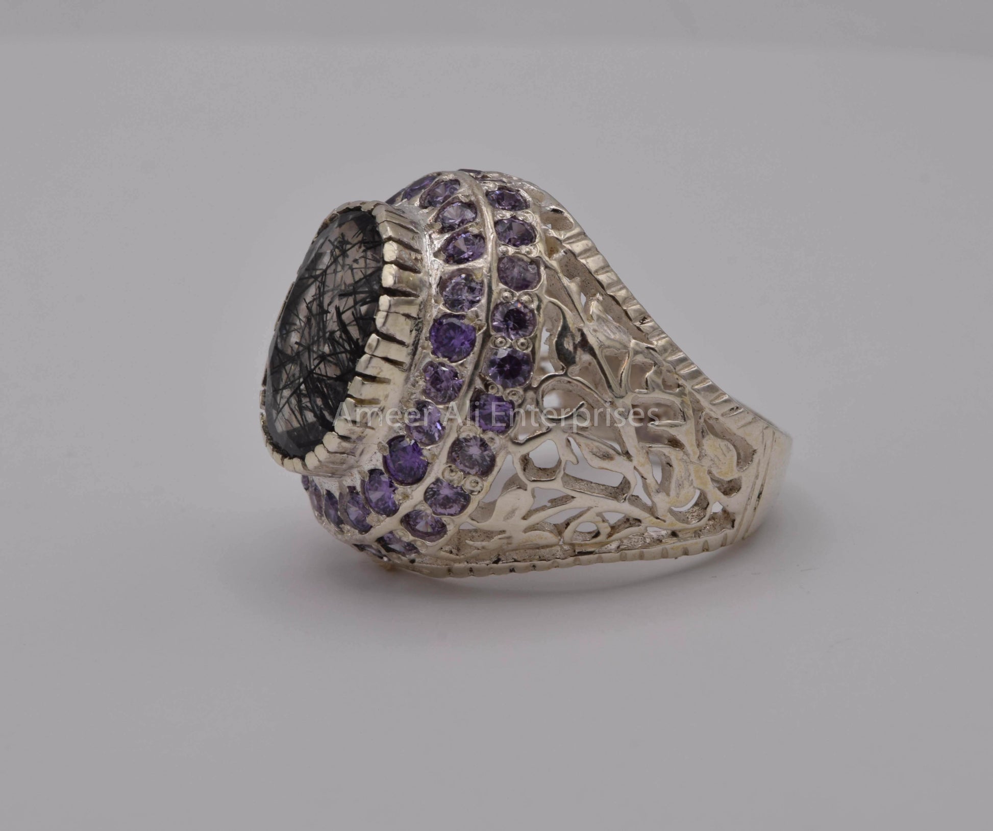 AAE 5651 Chandi Ring, Stone: Moh e Najaf - AmeerAliEnterprises