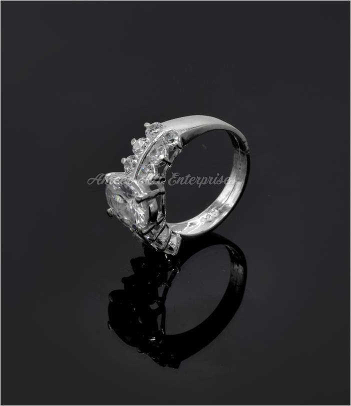 AAE 6114 Chandi Ring 925, Stone: Zircon - AmeerAliEnterprises