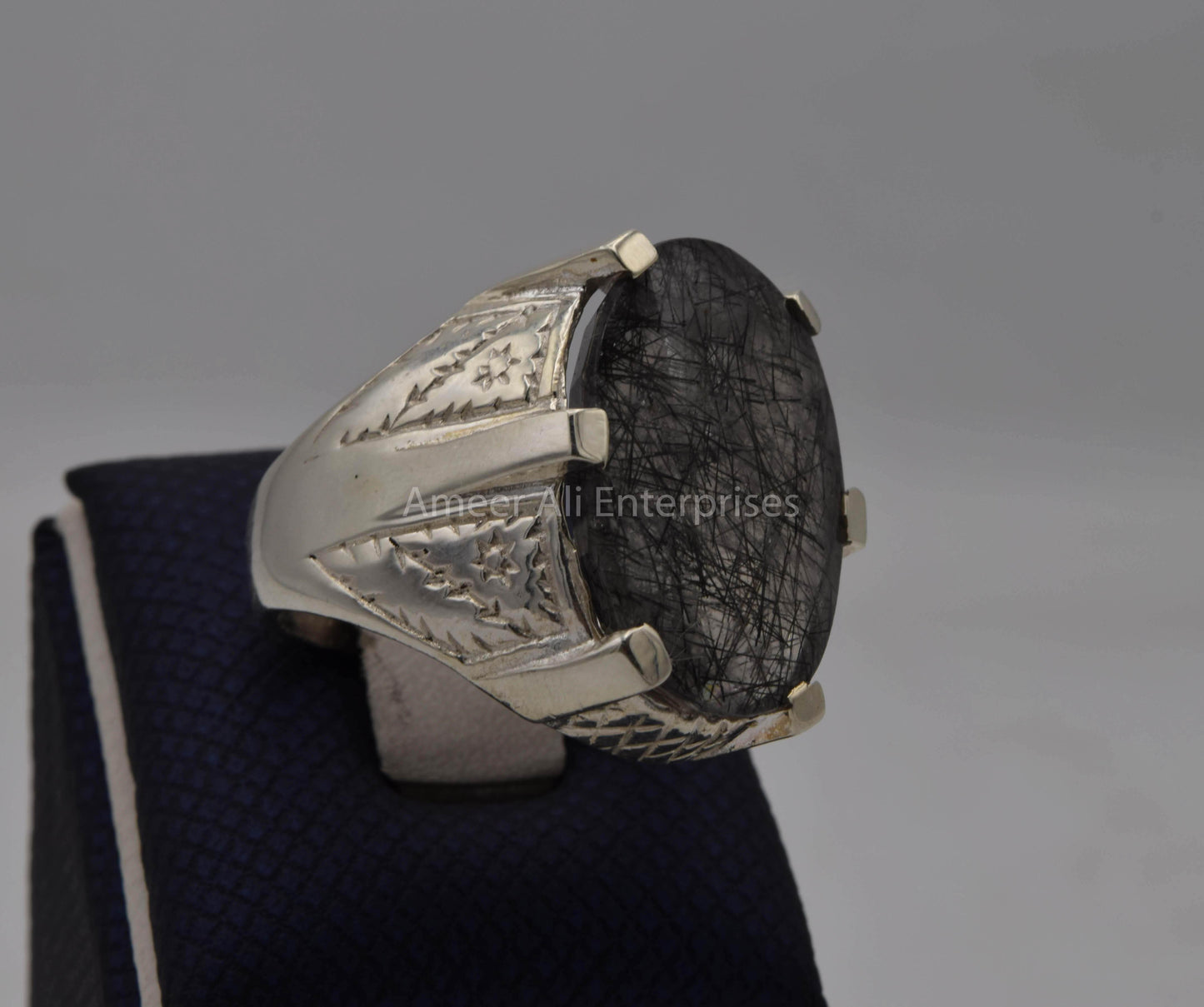 AAE 5645 Chandi Ring, Stone: Moh e Najaf - AmeerAliEnterprises