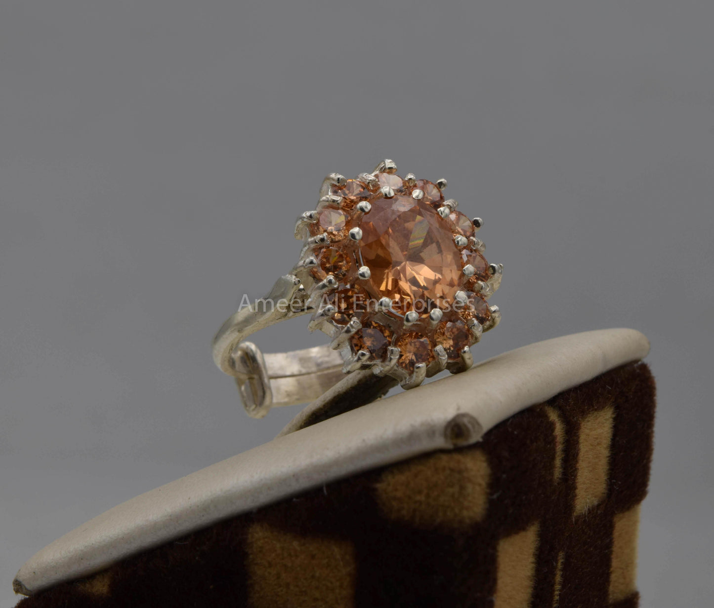 AAE 5695 Chandi Ring 925, Stone: Zircon - AmeerAliEnterprises