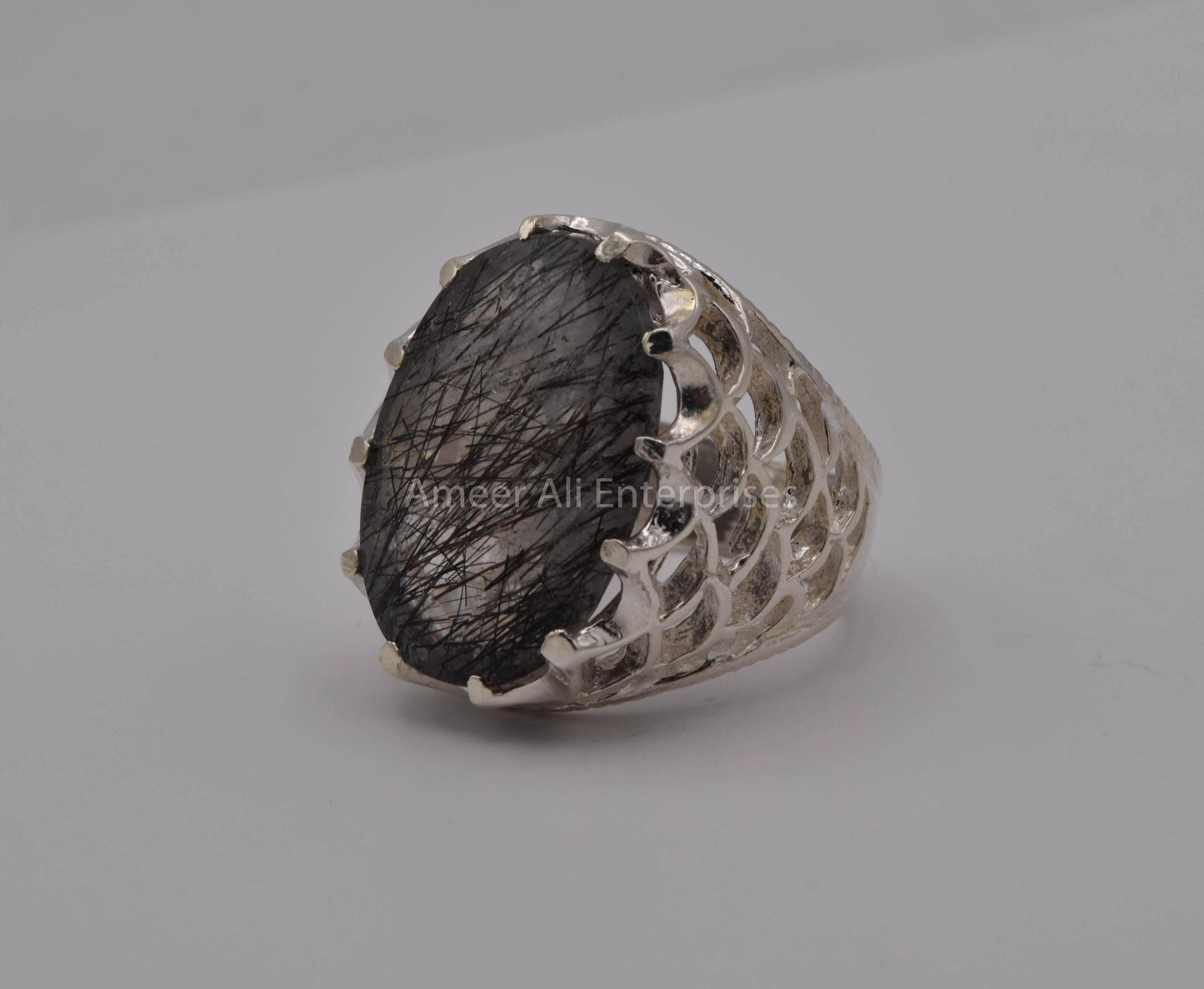 AAE 5643 Chandi Ring, Stone: Moh e Najaf - AmeerAliEnterprises