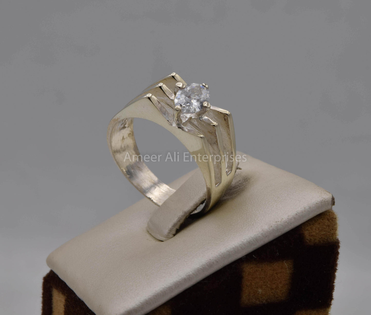 AAE 5702 Chandi Ring 925, Stone: Zircon - AmeerAliEnterprises