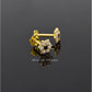 AAE 6890 Gold Ear Studs, Stone: Zircon
