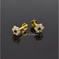 AAE 6890 Gold Ear Studs, Stone: Zircon