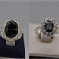 Silver Couple Rings: Pair 50,  Stone: Zircon - AmeerAliEnterprises