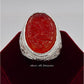 AAE 6560 Chandi Ring 925, Stone: Irani Aqeeq Engraved