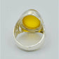 AAE 6235 Chandi Ring 925, Stone: Yellow Aqeeq