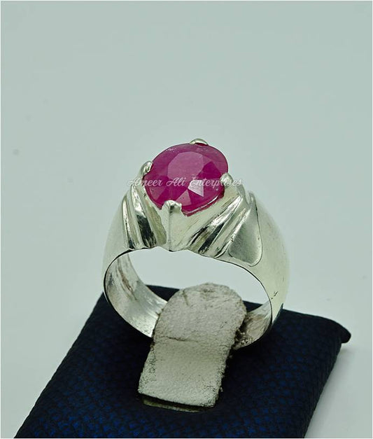 AAE 6852 Chandi Ring 925, Stone: Ruby