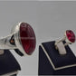 Silver Couple Rings: Pair 151,  Stone: Irani Poota Yaqoot - AmeerAliEnterprises