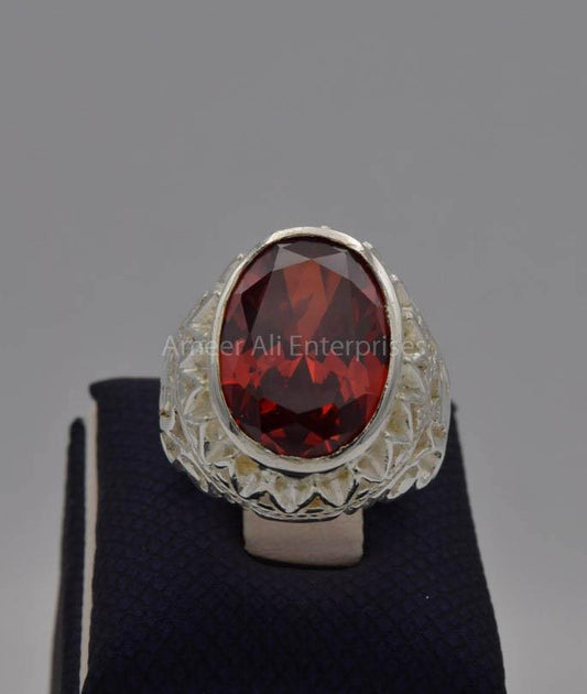 AAE 7713 Chandi Ring 925, Stone: Zircon - AmeerAliEnterprises