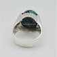 AAE 6673 Chandi Ring 925, Stone: Shajri Feroza