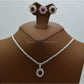 AAE 5771 Chandi Set 925, Stone: Irani Pota Yaqoot - AmeerAliEnterprises