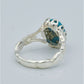 AAE 6581 Chandi Ring 925, Stone: Shajri Feroza