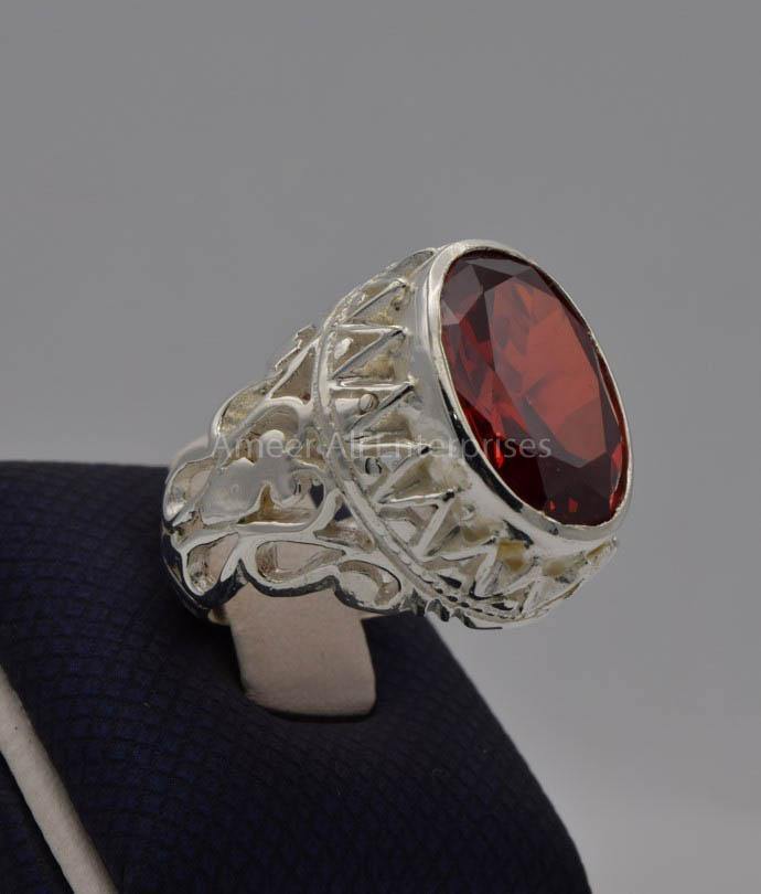 AAE 7713 Chandi Ring 925, Stone: Zircon - AmeerAliEnterprises