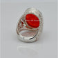 AAE 6560 Chandi Ring 925, Stone: Irani Aqeeq Engraved