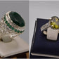Silver Couple Rings: Pair 111,  Stone: Zircon - AmeerAliEnterprises