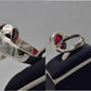 Silver Couple Rings: Pair 151,  Stone: Irani Poota Yaqoot - AmeerAliEnterprises