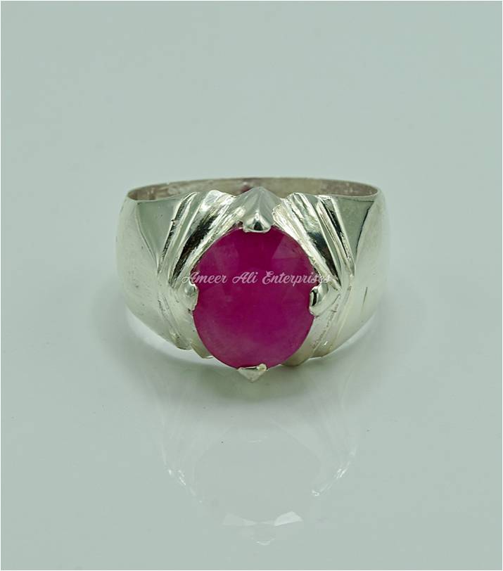 AAE 6852 Chandi Ring 925, Stone: Ruby