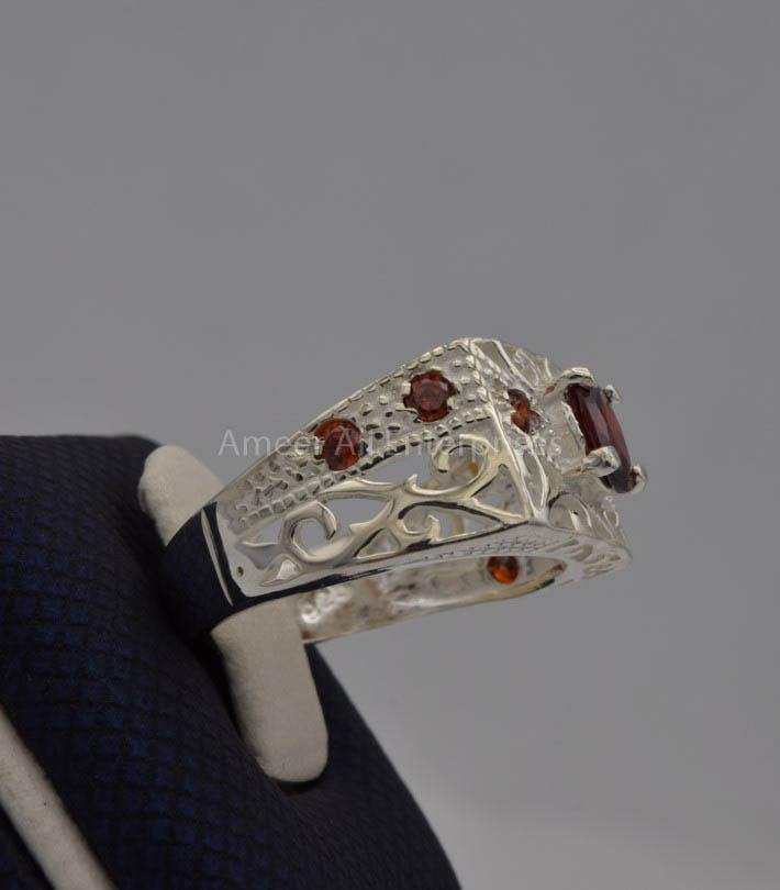 AAE 7419 Chandi Ring 925, Stone: Zircon - AmeerAliEnterprises