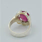 AAE 6249 Chandi Ring 925, Stone: Ruby