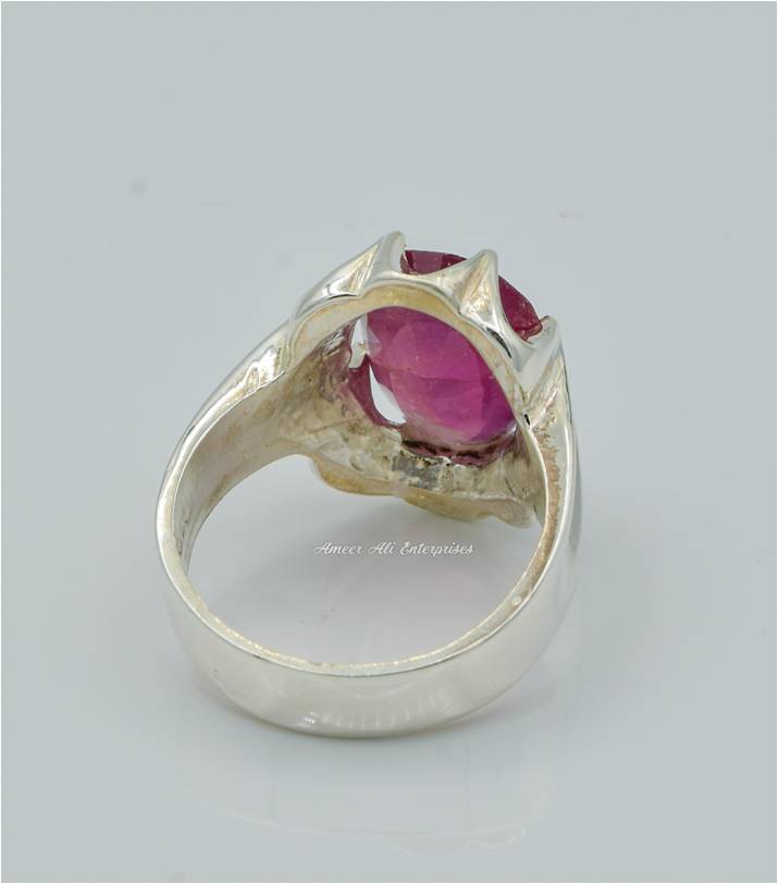 AAE 6249 Chandi Ring 925, Stone: Ruby