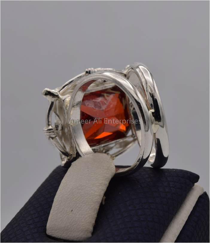 AAE 2294 Chandi Ring 925, Stone: Zircon - AmeerAliEnterprises