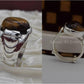 Silver Couple Rings: Pair 14,  Stone: Tiger`s Eye - AmeerAliEnterprises