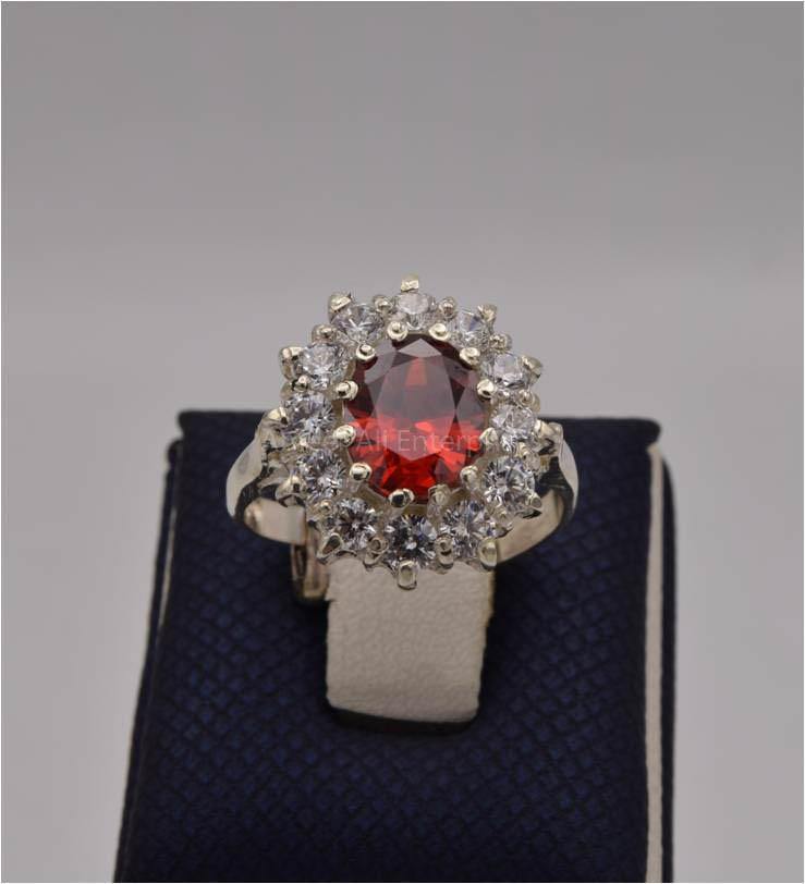 AAE 2549 Chandi Set 925, Stone: Zircon - AmeerAliEnterprises