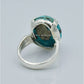 AAE 6582 Chandi Ring 925, Stone: Shajri Feroza
