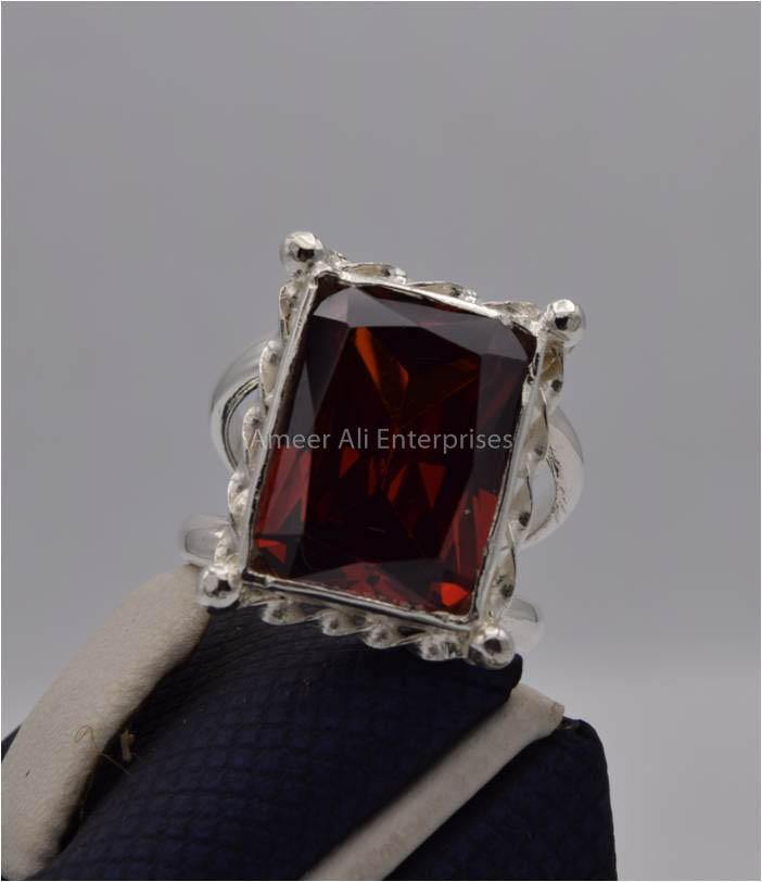 AAE 2295 Chandi Ring 925, Stone: Zircon - AmeerAliEnterprises