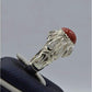 AAE 5829 Chandi Ring 925, Stone: Marjan - AmeerAliEnterprises