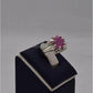 AAE 5743 Chandi Ring 925, Stone: Ruby - AmeerAliEnterprises