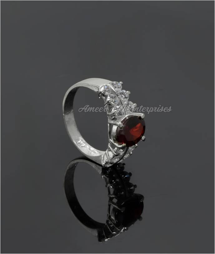 AAE 6115 Chandi Ring 925, Stone: Zircon - AmeerAliEnterprises