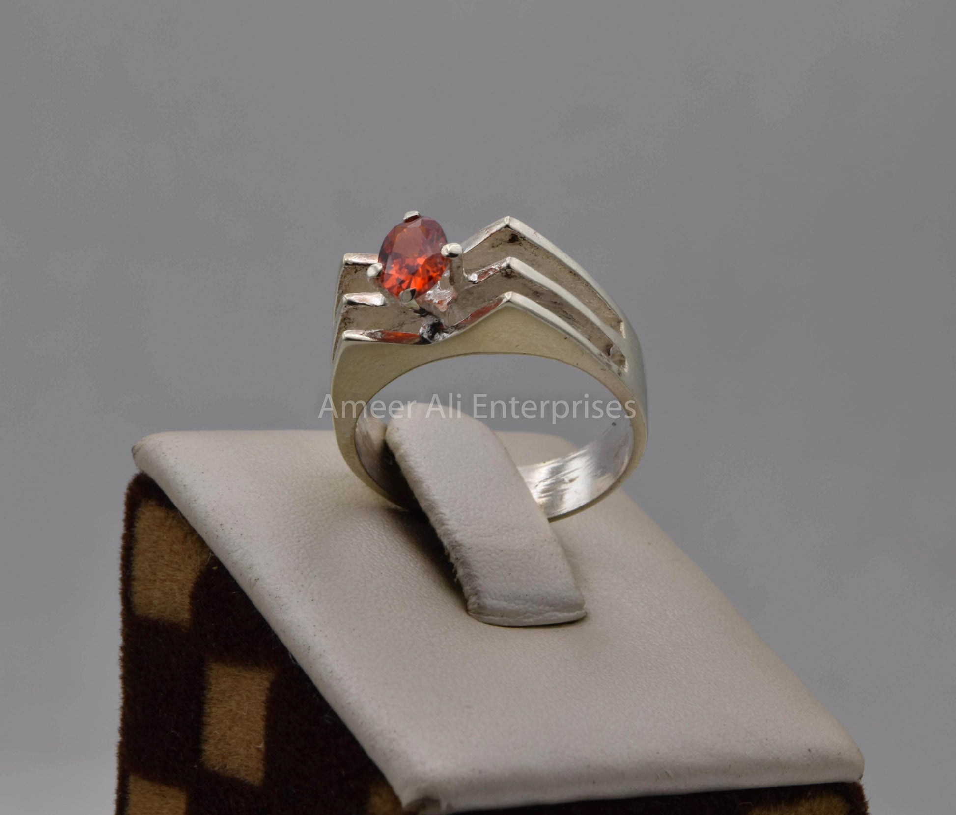 AAE 5701 Chandi Ring 925, Stone: Zircon - AmeerAliEnterprises