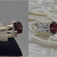 Silver Couple Rings: Pair 68, Stone: Ruby (Yaqoot) - AmeerAliEnterprises