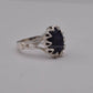 AAE 5697 Chandi Ring 925, Stone: Neelam - AmeerAliEnterprises