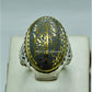 AAE 6712 Chandi Ring 925, Stone: Hadeed (Naad-e-Ali A.S) - AmeerAliEnterprises
