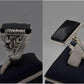 Silver Couple Rings: Pair 88,  Stone: Black Aqeeq (Agate) - AmeerAliEnterprises