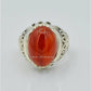 AAE 6291 Chandi Ring 925, Stone: Red Aqeeq