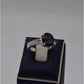 AAE 5738 Chandi Ring 925, Stone: Neelam - AmeerAliEnterprises