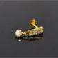AAE 6918 Gold Nose Pin, Stone: Zircon