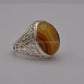 AAE 5661 Chandi Ring 925, Stone: Sulemani Aqeeq - AmeerAliEnterprises