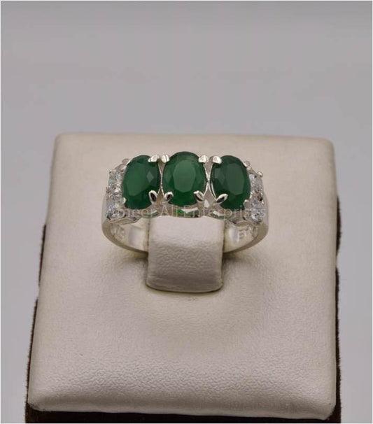 AAE 2523 Chandi Ring 925, Stone: Zircon - AmeerAliEnterprises