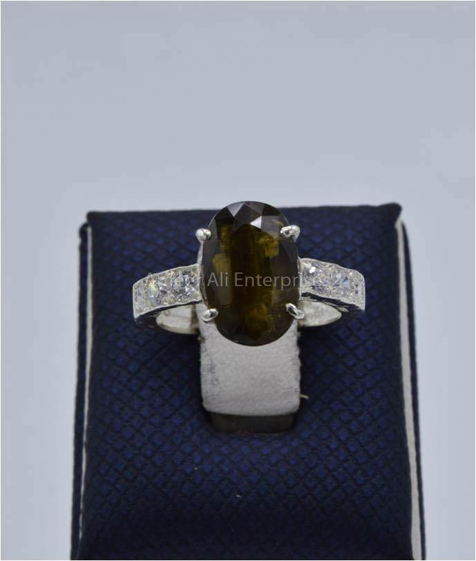 AAE 5820 Chandi Ring 925, Stone: Zabarjad - AmeerAliEnterprises