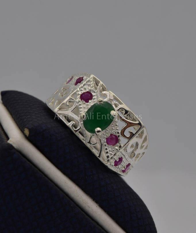 AAE 7420 Chandi Ring 925, Stone: Zircon - AmeerAliEnterprises