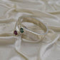 AAE 3505 Chandi Ring 925, Stone Emerald (Zamurd) and Ruby - AmeerAliEnterprises