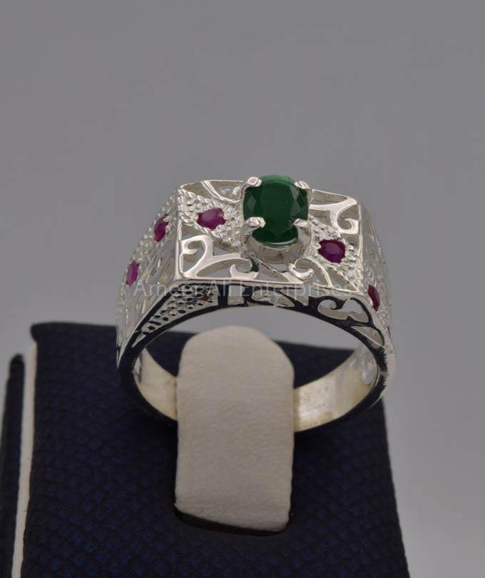 AAE 7420 Chandi Ring 925, Stone: Zircon - AmeerAliEnterprises